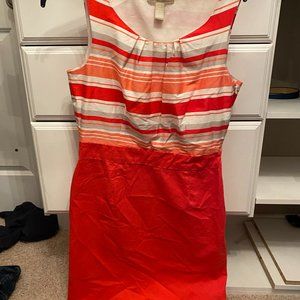 Banana Republic Tangerine Striped Dress